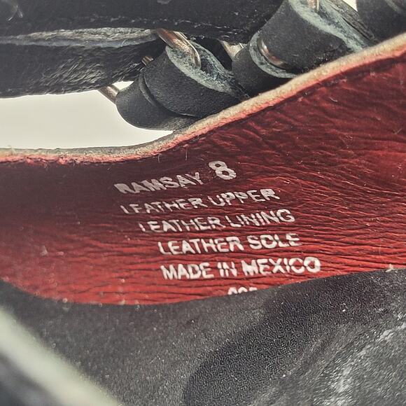 Freebird By Steven Heels 8 Brown Black Antique Leather Ramsay Mary Jane Strappy - Picture 11 of 11